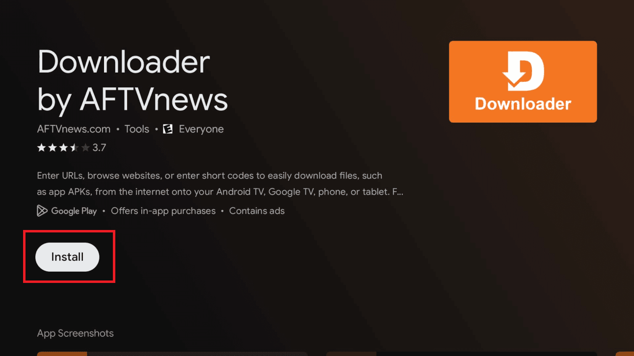 Android Box: Install the Downloader app