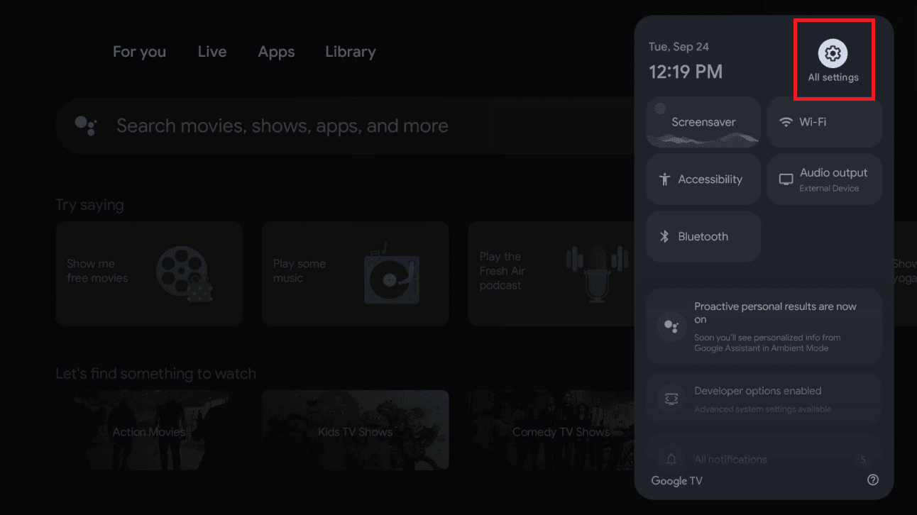 Android Box: Open All Settings