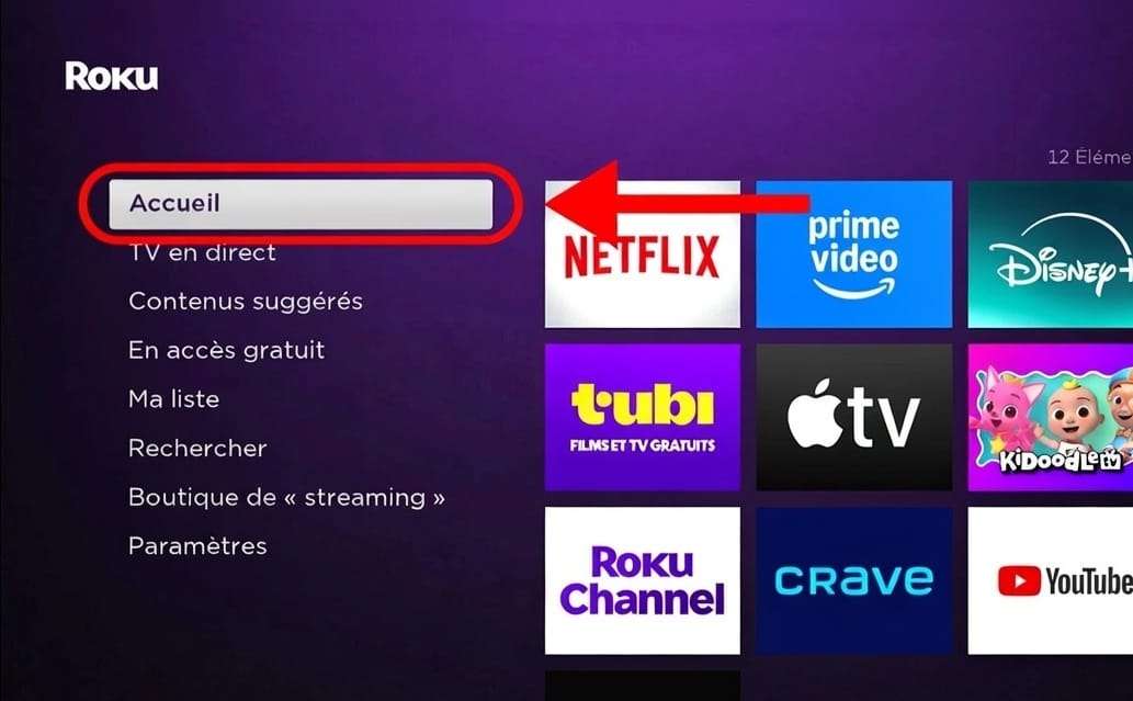 Roku / TCL: Open the main menu