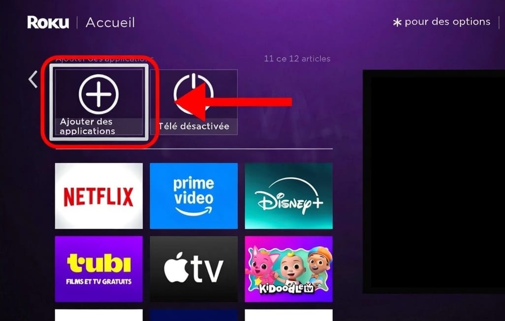 Roku / TCL: Add channels